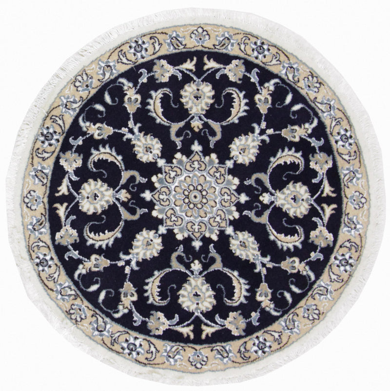 Runner Perser Rug - Nain - 100 x 100 cm - dark blue
