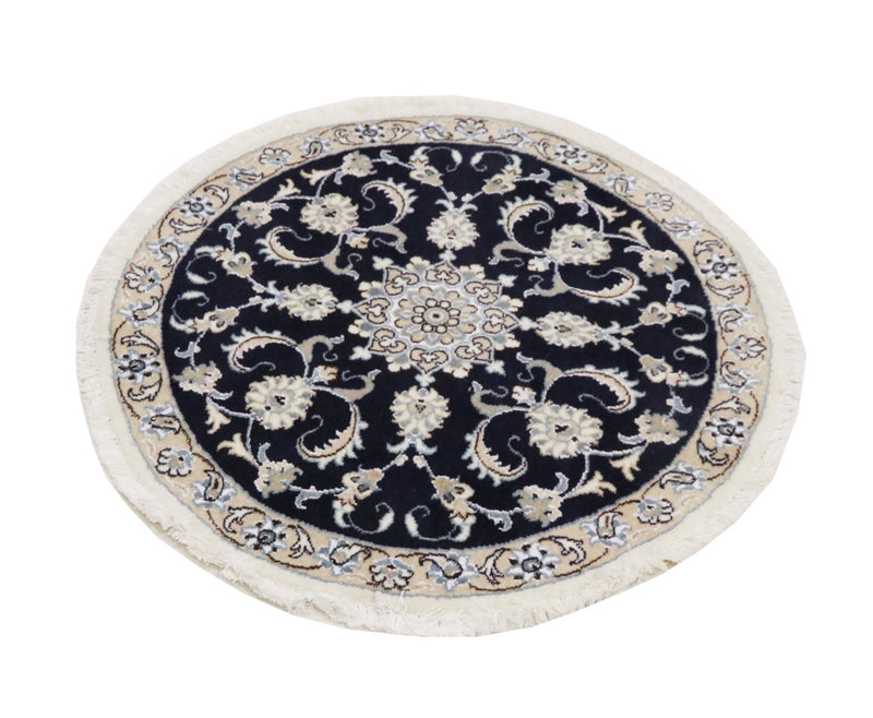 Runner Perser Rug - Nain - 100 x 100 cm - dark blue