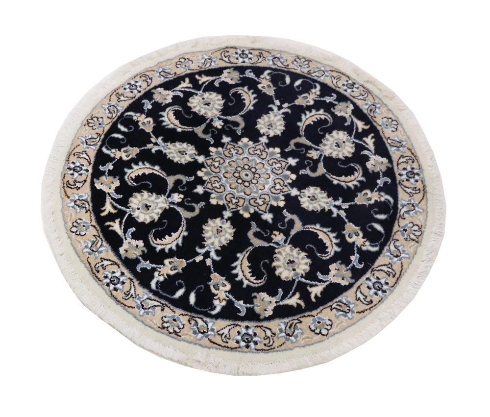 Runner Perser Rug - Nain - 100 x 100 cm - dark blue