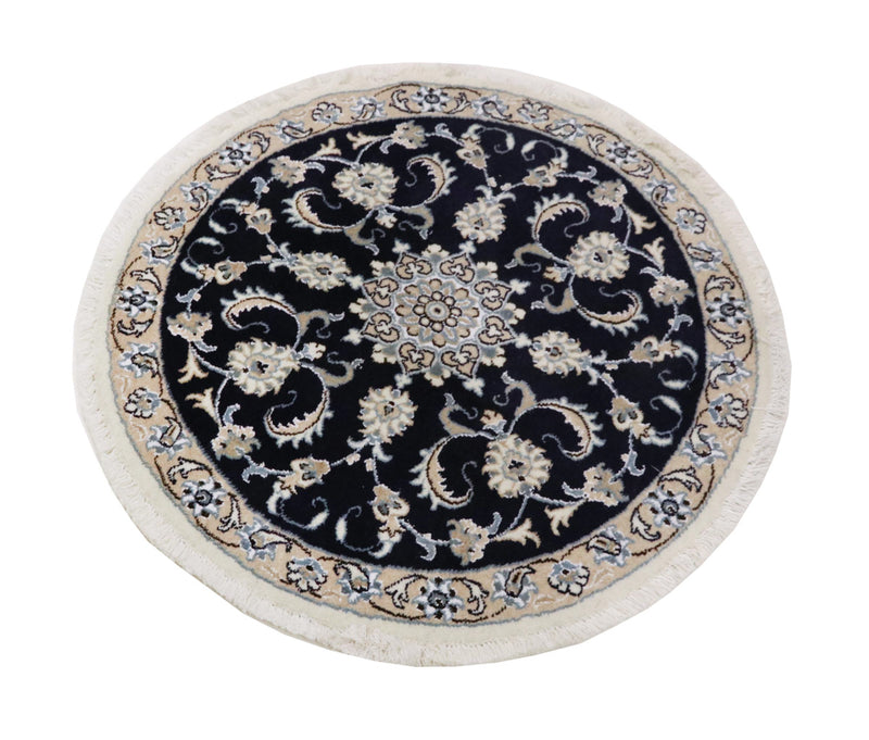 Runner Perser Rug - Nain - 100 x 100 cm - dark blue