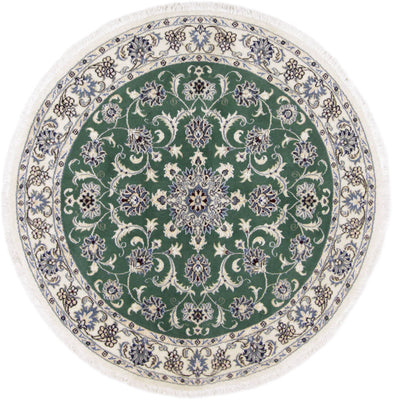 Runner Perser Rug - Nain - Royal - 100 x 100 cm - green