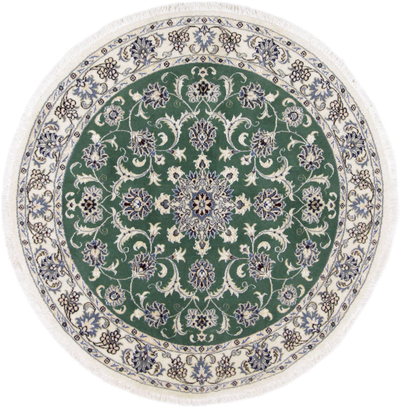 Runner Perser Rug - Nain - Royal - 100 x 100 cm - green