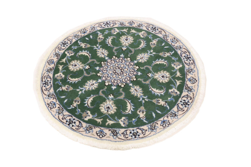 Runner Perser Rug - Nain - Royal - 100 x 100 cm - green