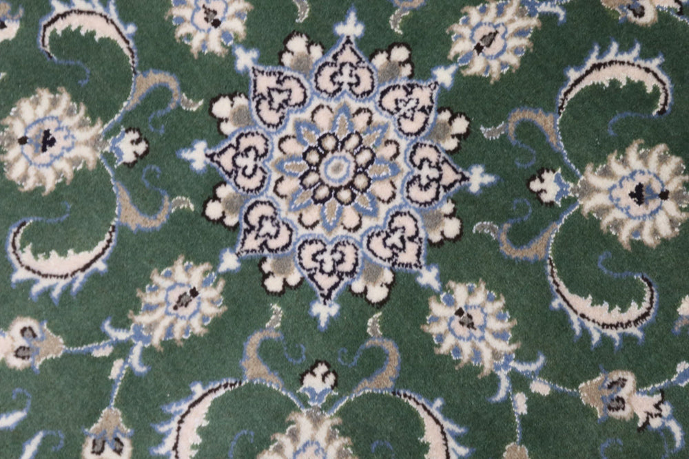 Runner Perser Rug - Nain - Royal - 100 x 100 cm - green