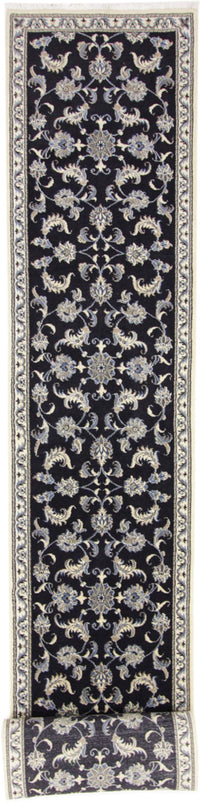 Runner Perser Rug - Nain - 393 x 77 cm - dark blue
