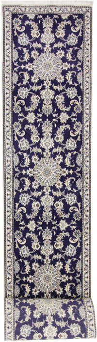 Runner Perser Rug - Nain - 389 x 80 cm - dark blue