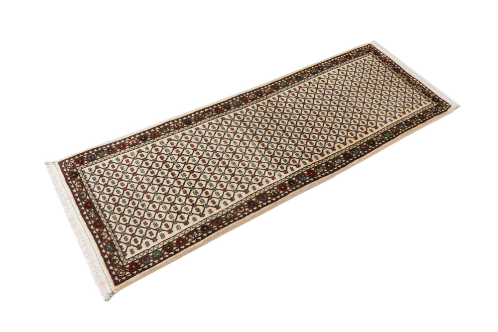 Runner Perser Rug - Tabriz - 190 x 67 cm - light beige