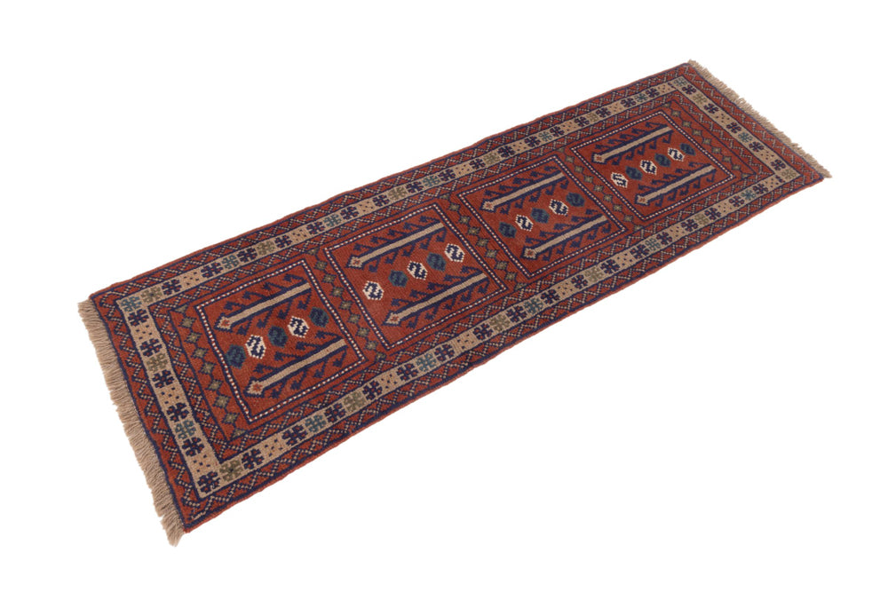 Runner Perser Rug - Nomadic - 195 x 60 cm - dark red