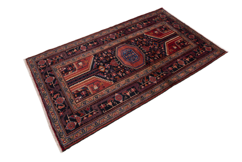 Perser Rug - Nomadic - 220 x 115 cm - dark red