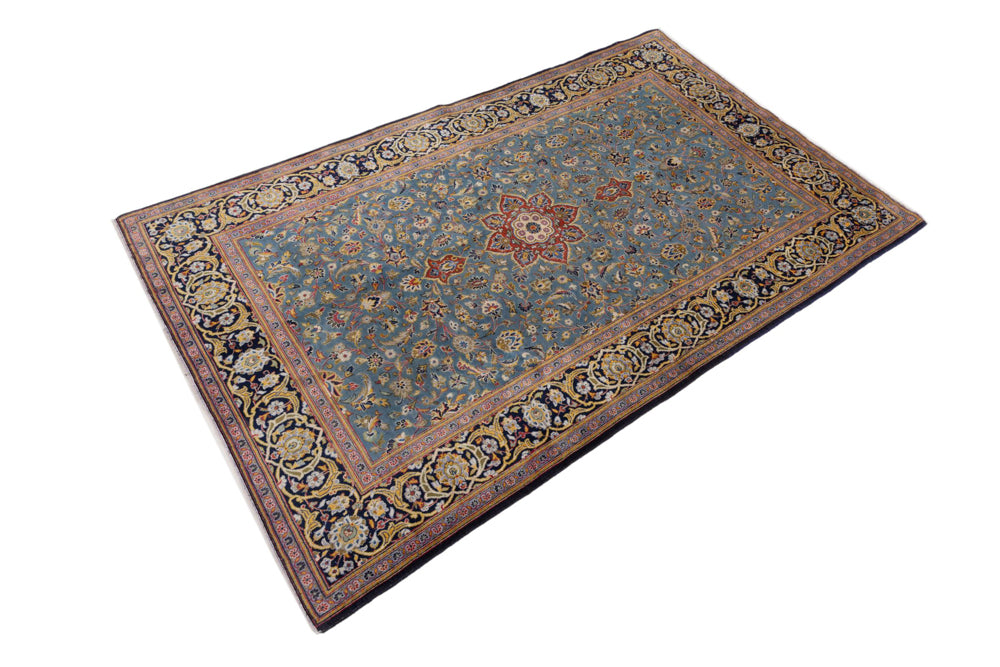 Perser Rug - Keshan - 205 x 135 cm - light blue