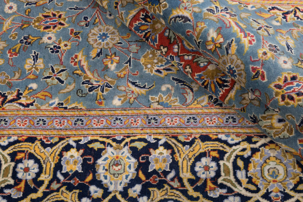 Perser Rug - Keshan - 205 x 135 cm - light blue