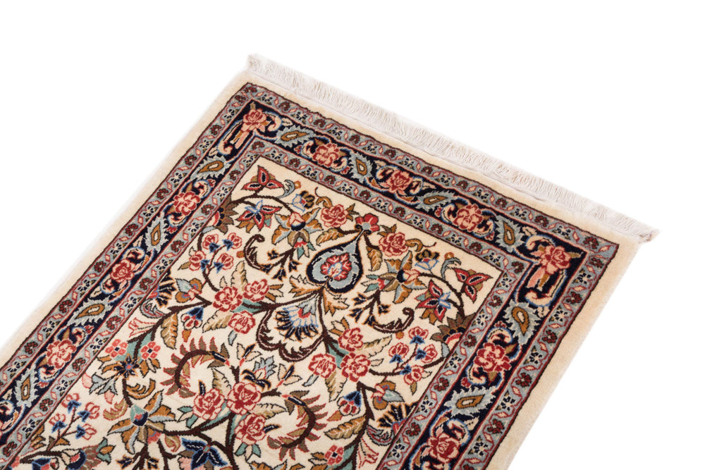 Runner Perser Rug - Ghom - 210 x 80 cm - cream