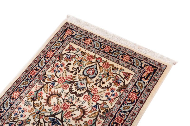 Runner Perser Rug - Ghom - 210 x 80 cm - cream