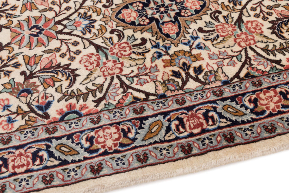 Runner Perser Rug - Ghom - 210 x 80 cm - cream