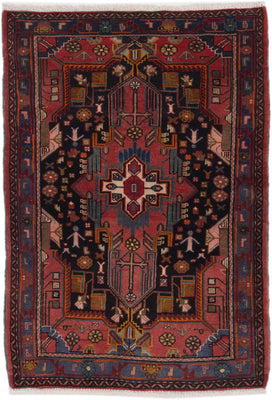 Perser Rug - Nomadic - 125 x 85 cm - dark red