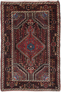 Perser Rug - Nomadic - 130 x 87 cm - dark red