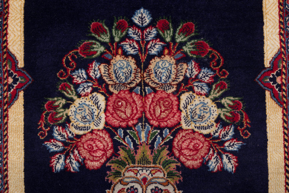 Perser Rug - Ghom - 126 x 70 cm - dark blue