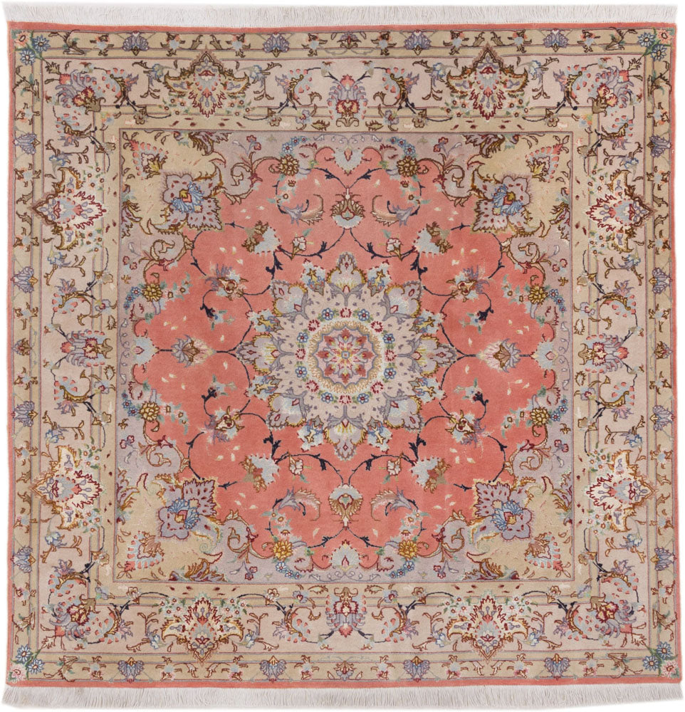 Perser Rug - Tabriz - Royal square  - 153 x 153 cm - sand