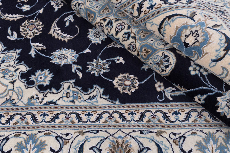 Perser Rug - Nain - 306 x 198 cm - dark blue