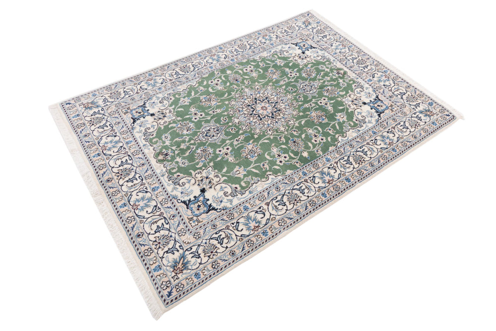Perserteppich - Nain - 204 x 146 cm - grün