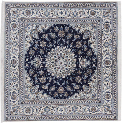 Perser Rug - Nain square  - 196 x 192 cm - dark blue