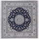 Perserteppich - Nain quadratisch  - 196 x 192 cm - dunkelblau