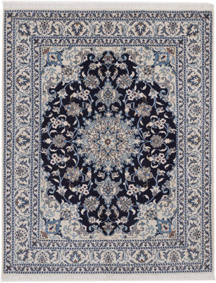 Perser Rug - Nain - 193 x 150 cm - dark blue