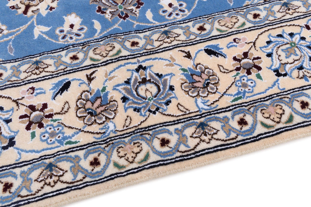 Perser Rug - Nain - 249 x 157 cm - light blue