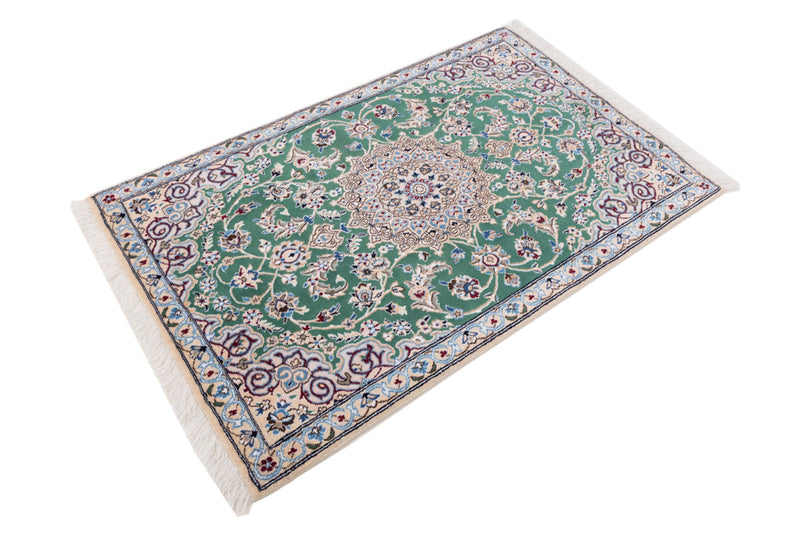 Perser Rug - Nain - 136 x 88 cm - green