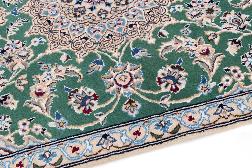 Perser Rug - Nain - 136 x 88 cm - green