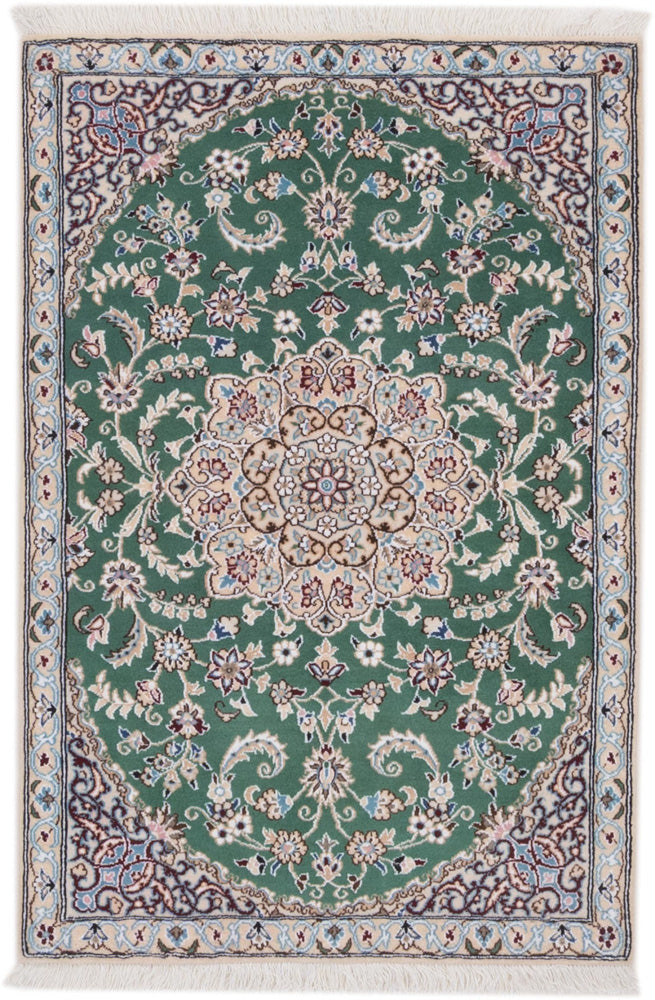 Perser Rug - Nain - 133 x 88 cm - green