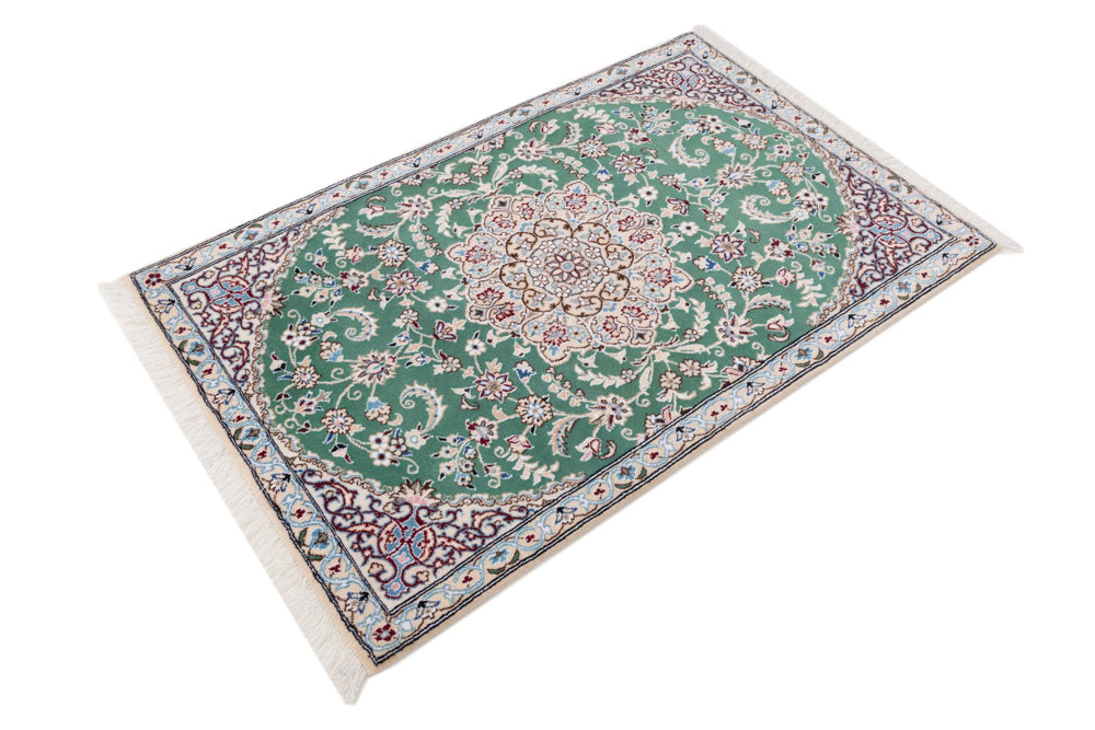 Perser Rug - Nain - 133 x 88 cm - green