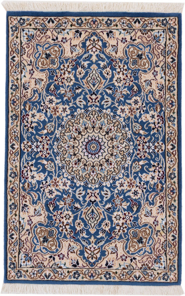 Perser Rug - Nain - 90 x 60 cm - blue