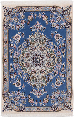 Perser Rug - Nain - 90 x 60 cm - blue