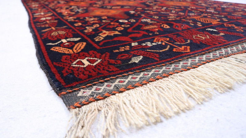 Afghan Rug - 172 x 100 cm - red