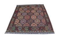 Kelim Rug - Oriental square  - 205 x 178 cm - blue