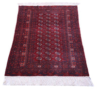 Afghan Rug - 169 x 113 cm - dark red