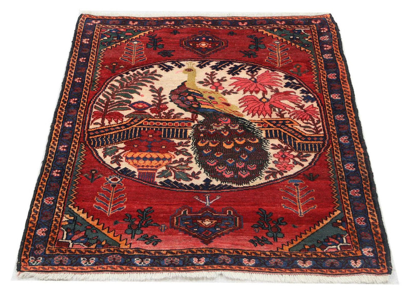 Afghan Rug - 145 x 117 cm - dark red