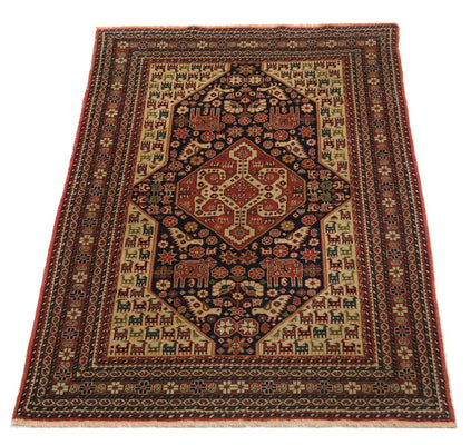 Afghan Rug - 193 x 126 cm - dark red