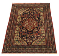 Afghan Rug - 193 x 126 cm - dark red