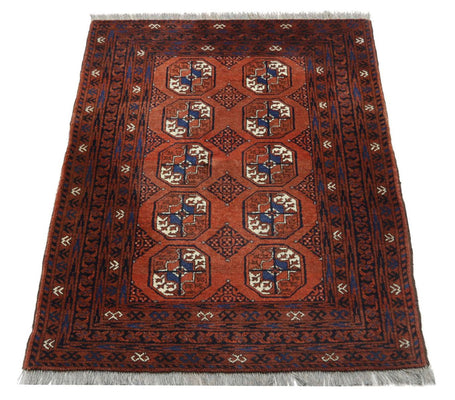Afghan Rug - 155 x 103 cm - dark red