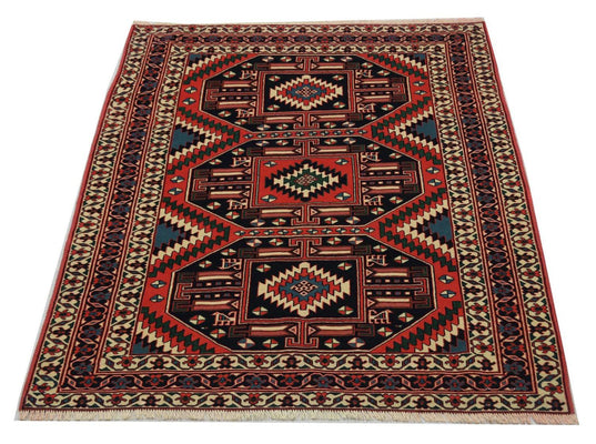 Afghan Rug - 190 x 140 cm - red