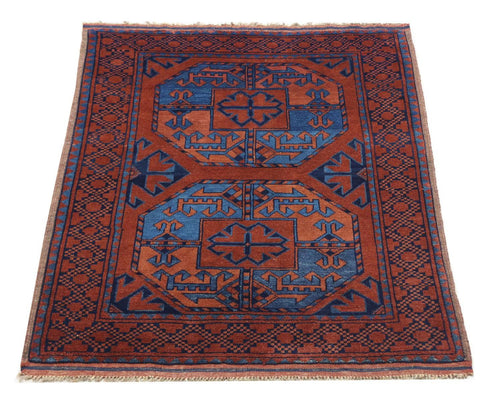 Afghan Rug - 124 x 90 cm - red