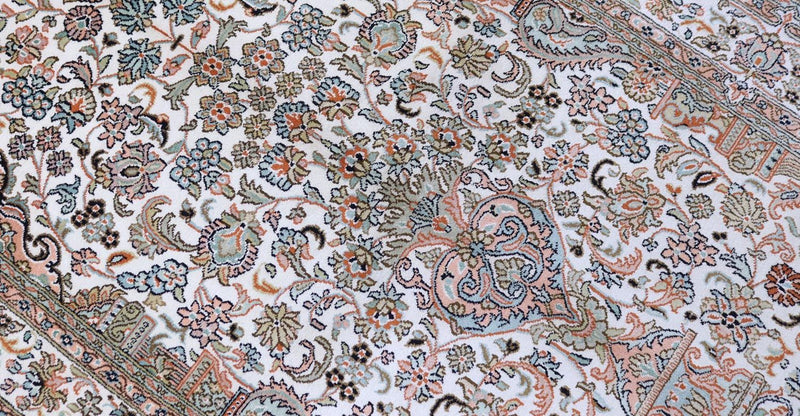 Silk Rug - Kashmir Silk - 158 x 96 cm - beige
