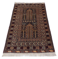 Belutsch Rug - 155 x 95 cm - black