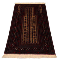 Afghan Rug - 120 x 80 cm - dark red
