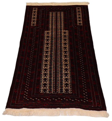 Afghan Rug - 150 x 95 cm - dark red