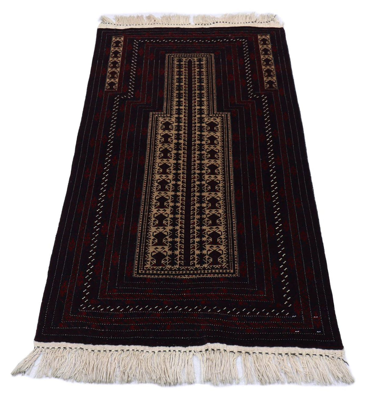 Afghan Rug - 150 x 95 cm - dark red