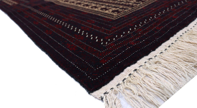 Afghan Rug - 150 x 95 cm - dark red