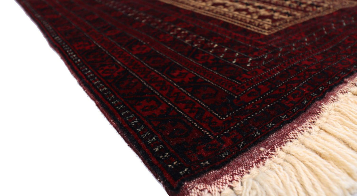 Afghan Rug - 150 x 95 cm - dark red